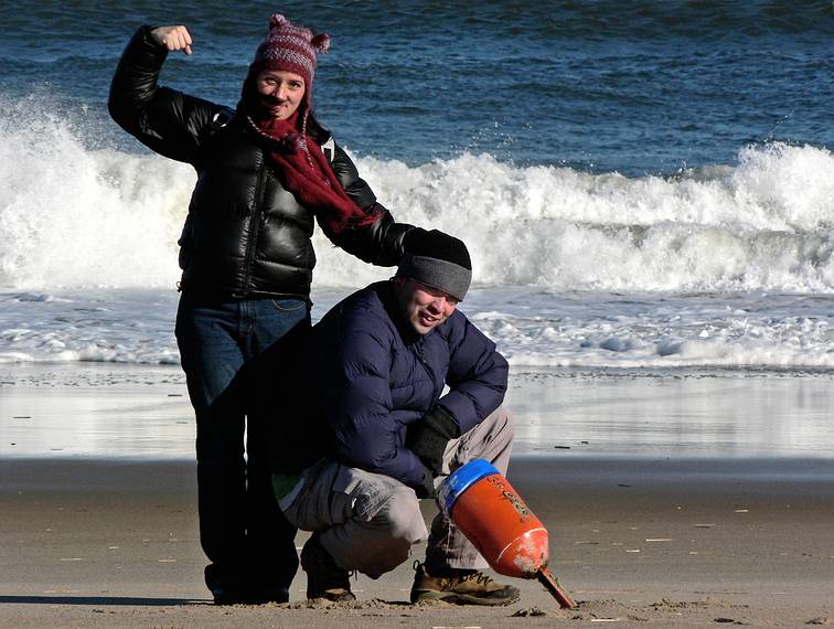 Melody and Sati.<br />Dec. 27, 2005 - Parker River National Wildlife Refuge, Plum Island, Massachusetts.