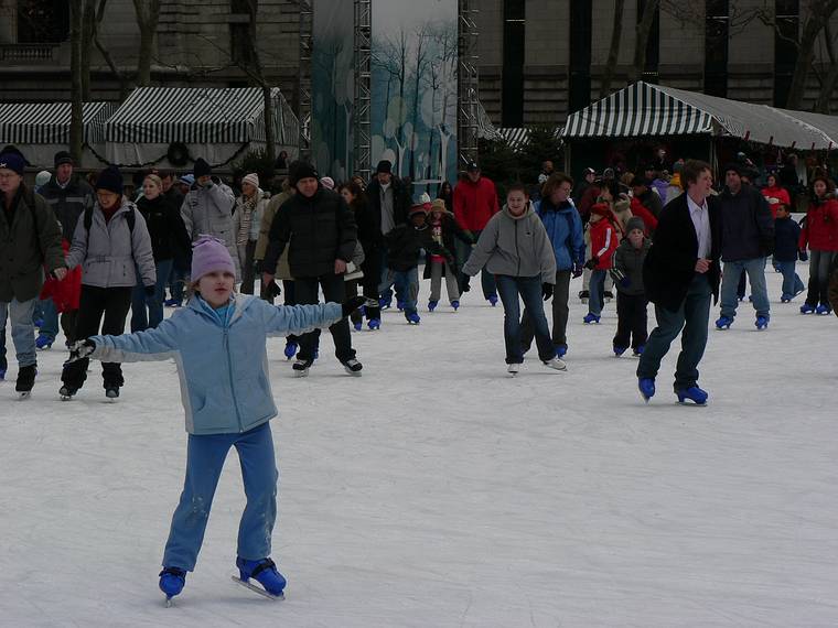 Bryant Park behind the New York City Public Library.<br />Dec. 31, 2005 - New York, New York.