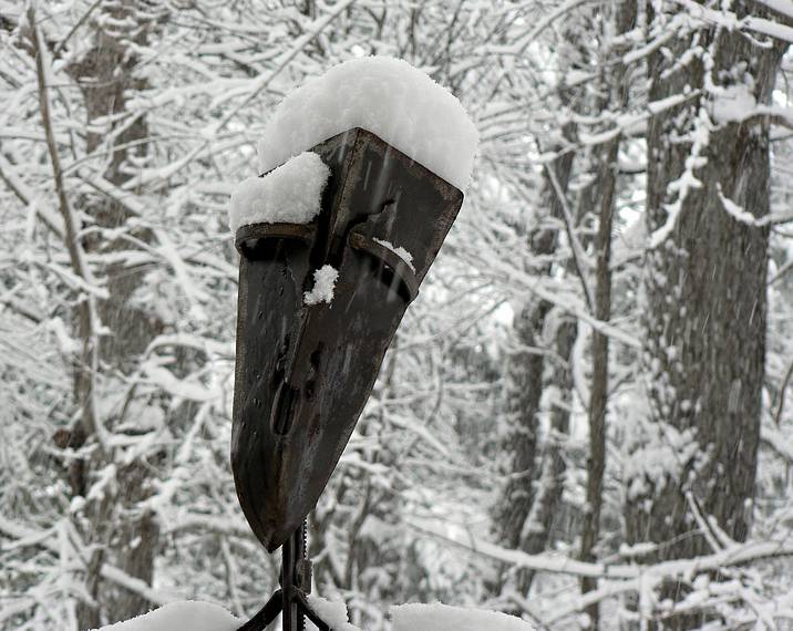Joyce's "Introspection" enduring another snowstorm.<br />Jan. 23, 2006 - Merrimac, Massachusetts.