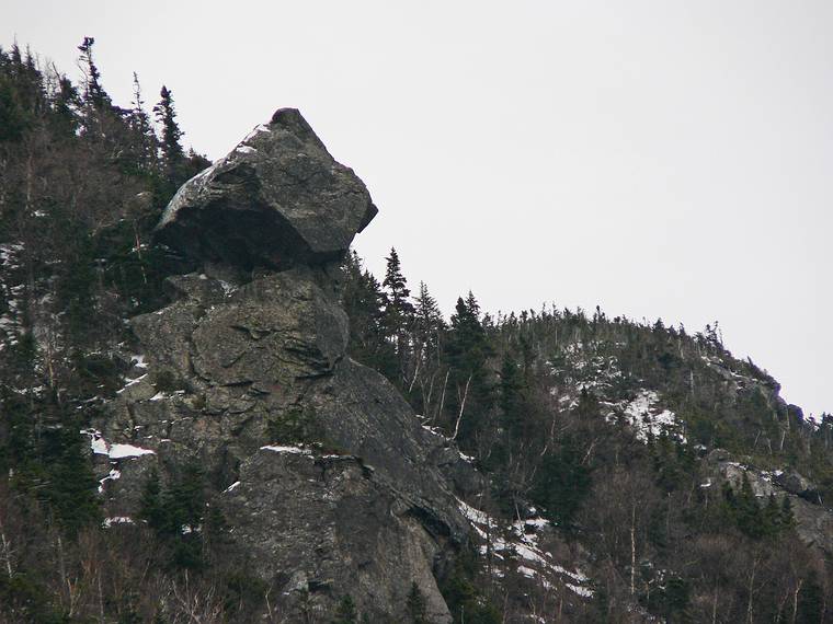 Feb. 4, 2006 - White Mountains, New Hampshire.<br />Successful hike to Carter Notch Hut.<br />Rock on Carter Dome (photographed near the hut).