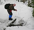 Feb. 5, 2006 - White Mountains, New Hampshire.<br />Hike from Carter Notch Hut to Rt. 16 along Nineteen Mile Brook Trail.<br />Egils: anyone up  for a dip?