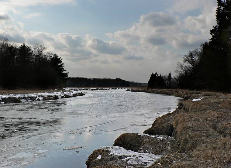 Feb. 21, 2006 - Old Town Hill (Trustees of Reservations), Newbury, Massachusetts.<br />Along the shore of the Little River.