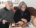 March 18, 2006 - Baltimore, Maryland.<br />Baiba and Joyce studying a Spanich cook book.