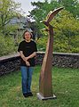 June 6, 2005 - College of the Atlantic, Bar Harbor, Maine - Joyce's sculpture "Optimism".<br />March 21, 2006 - Merrimac, Massachusetts - Joyce.