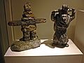 April 14, 2006 - Quebec City, Quebec, Canada.<br />Inuit sculptures on display in a downtown shop on Rue St. Louis.