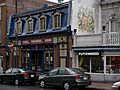 April 15, 2006 - Quebec City, Quebec, Canada.<br />The Sacrilege Bar on Rue St-Jean across the street from Saint-Jean-Baptiste Church.