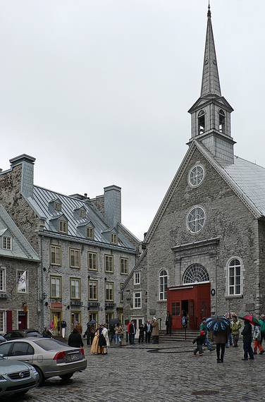 April 16, 2006 - Quebec City, Quebec, Canada.<br />Notre Dame des Victoires on Place Royale.