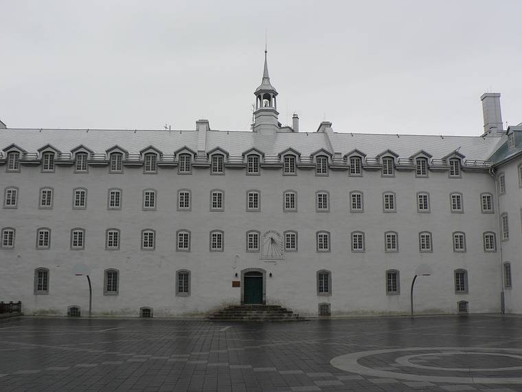 April 16, 2006 - Quebec City, Quebec, Canada.<br />Courtyard of the old Laval University, now part of its School of Architecture.