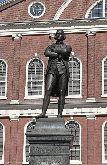 April 30, 2006 - Quincy Market area, Boston, Massachusetts.<br />Samuel Adams in front of Faneuil Hall.