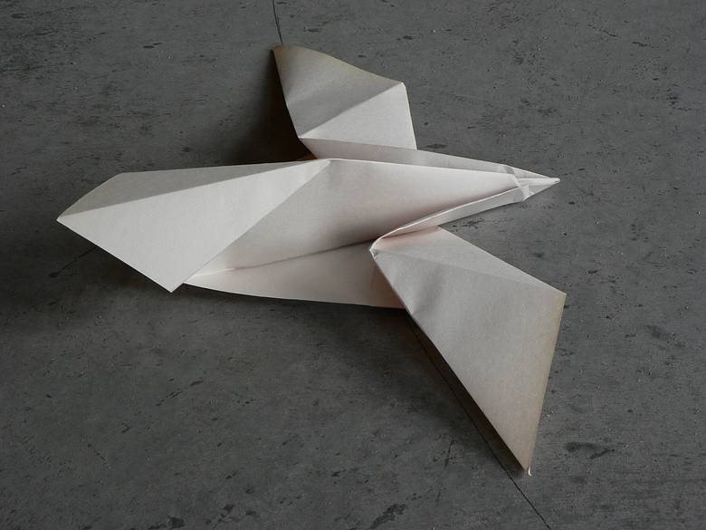 May 21, 2006 - Boston, Massachusetts.<br />One of Joyce's origami birds.