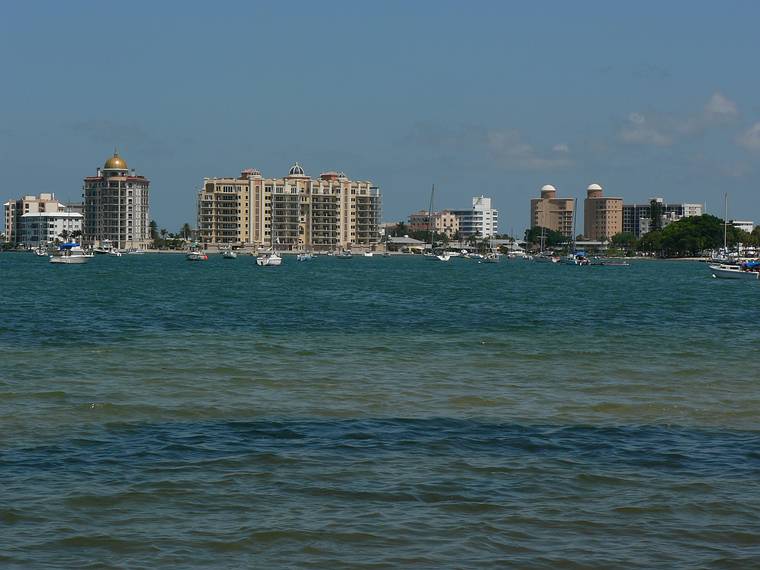 May 28, 2006 - Sarasota, Florida.<br />At the Marie Selby Botanical Gardens.<br />Sarasota across Sarasota Bay.