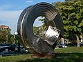 May 28, 2006 - Sarasota, Florida.<br />Sculpture along the waterfront.<br />Rob Lorenson, "Radio City", 2005, $50,000, stainless Steel, 144”h x 138”w x 36”d.