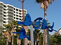 May 28, 2006 - Sarasota, Florida.<br />Sculpture along the waterfront.<br />Jorge Blanco, "The Swimmers", 2005, $58,000, aluminum, enamel, 14 x 13 x 8.