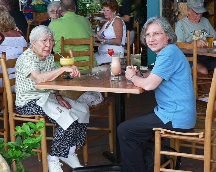 May 29, 2006 - Fort Myers Beach, Florida.<br />Edison and Ford Winter Estates.<br />Marie and Joyce at the Parrot Key Caribbean Grill for Marie's Memorial Day dinner.