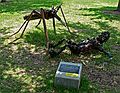 May 30, 2006 - Winter Haven, Florida.<br />Doug Makemson (Nicholson, GA), "Mosquito vs. Human", 2006, people's choice.<br />Steel, cast iron, and stainless steel, 39 x 7 x 11.