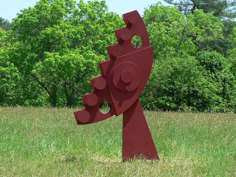 June 12, 2006 - Maudlay State Park, Newburyport, Massachusetts.<br />Outdoor Sculpture - Movement.<br />David Davies, "Receptor", wood, paint, fasteners.