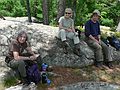 June 13, 2006 - Pawtuckaway State Park, Nottingham, New Hampshire.<br />Joyce, Baiba, and Ronnie atop South Mountain.