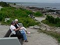 June 14, 2006 - Along Marginal Way, Ogunquit, Maine.<br />Joyce and Marie.