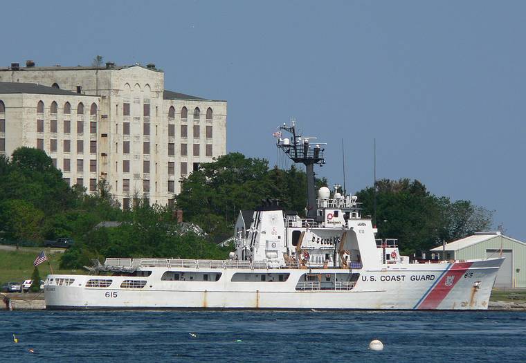 June 16, 2006 - Four Tree Island, Portsmouth, New Hampshire.<br />U. S. Coast Guard ship across the Piscataqua River.