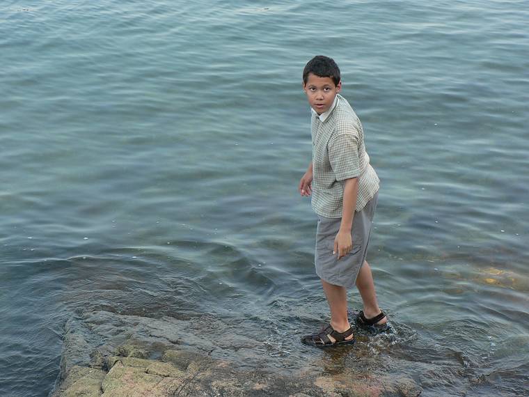 June 18, 2006 - Manchester by the Sea, Massachusetts.<br />Eriks' 13th birthday.<br />Eriks walking on water?