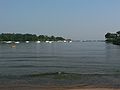 June 18, 2006 - Manchester by the Sea, Massachusetts.<br />Eriks' 13th birthday.<br />View of Kettle Cove full of boats from road along Black Beach.