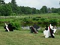 June 25, 2006 - Mill Brook Gallery, Concord, New Hampshire.<br />Joyce Audy Zarins, "If Trees Were Men (they would exhibit patterns of aggression.<br />If men were trees ...)", painted steel, $2000.