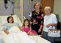June 28, 2006 - Newton, Massachusetts.<br />Matthew's birthday at the Newton-Wellesley Hospital.<br />Holly, Miranda, Joyce, and Marie.