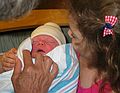 June 28, 2006 - Newton, Massachusetts.<br />Matthew's birthday.<br />Miranda gets to hold Matthew.