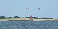 July 10, 2006 - Newburyport, Massachusetts.<br />A 45-min. narrated harbor cruise.<br />Kite flyers in the Salisbury side of the river.