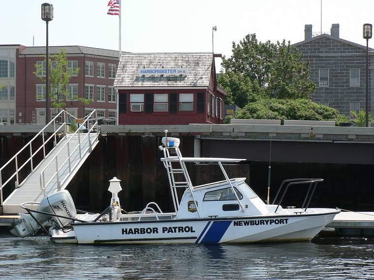 July 10, 2006 - Newburyport, Massachusetts.<br />A 45-min. narrated harbor cruise.<br />Harbormaster's boat and shack.