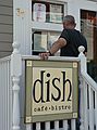 July 11, 2006 - Lenox, Massachusetts.<br />Ronnie studying the menu (later we had dinner here - very good).