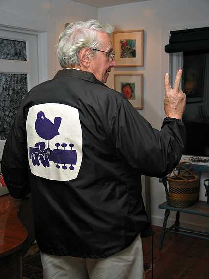 August 25, 2006 - Merrimac, Massachusetts.<br />Bill Hanley in his Woodstock '69 jacket.<br />Bill was the soundman for many famous bands, including the Beatles.