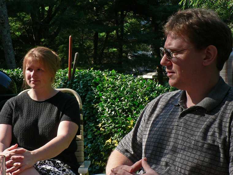 August 26, 2006 - Manchester by the Sea, Massachusetts.<br />Edite's birthday celebration.<br />Krista and her husband Marc.