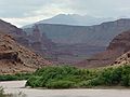 August 11, 2006 - Along UT-128 beside the Colorado River, Utah.<br />La Sal Mountains in the distance.