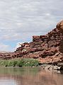 August 14, 2006 - Day 3 on the Green River, Utah.<br />Sati outdoes everyone.<br />Unfortunately, my camera's sequence shooting is good for 4 frames only.
