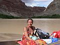 August 15, 2006 - Day 4 on the Green River, Utah.<br />Melody at the confluence of the Green and Colorado Rivers.