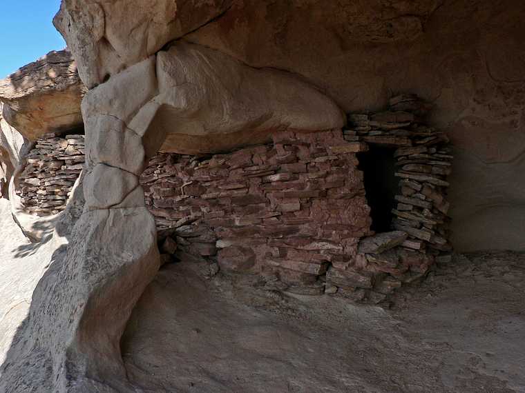 August 17, 2006 - Island in the Sky, Canyonlands National Park, Utah.<br />Anasazi granary at Aztec Butte.