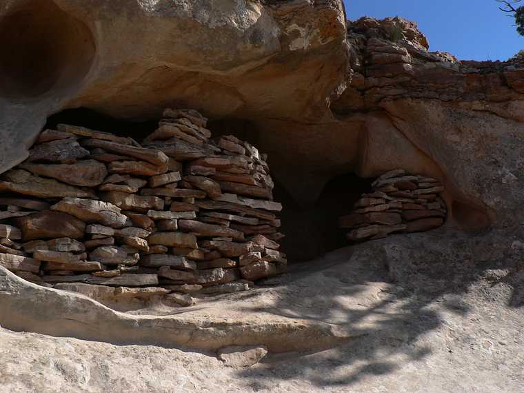 August 17, 2006 - Island in the Sky, Canyonlands National Park, Utah<br />Anasazi granary at Aztec Butte.