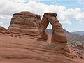 August 18, 2006 - Arches National Park, Utah.<br />Another view (relative to people) of Delicate Arch.