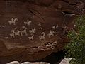 August 18, 2006 - Arches National Park, Utah.<br />Petroglyphs near the start of trail to Delicate Arch.