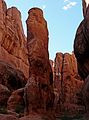 August 18, 2006 - Arches National Park, Utah.<br />A guided tour through Fiery Furnace, the coolest place in the park.