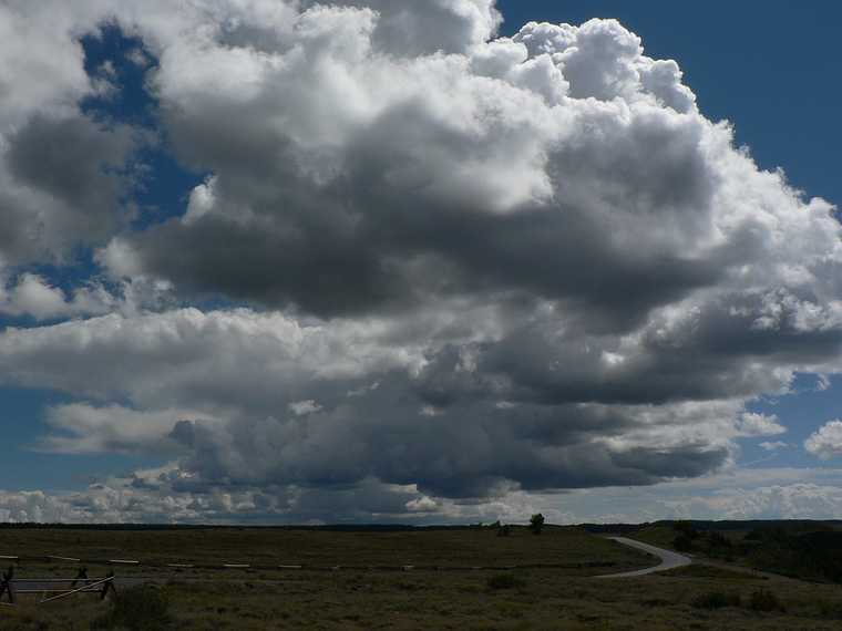 August 20, 2006 - Lands End Area, Grand Mesa National Forest, Colorado.<br />It is the largest flat top mountain in the world and exceeds 10,000 feet in elevation.<br />In this instance, almost to the base of the clouds.