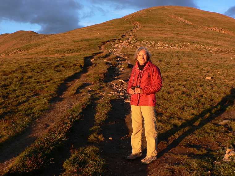 August 20, 2006 - Loveland Pass, highway US-6, Colorado.<br />Joyce at sunset.