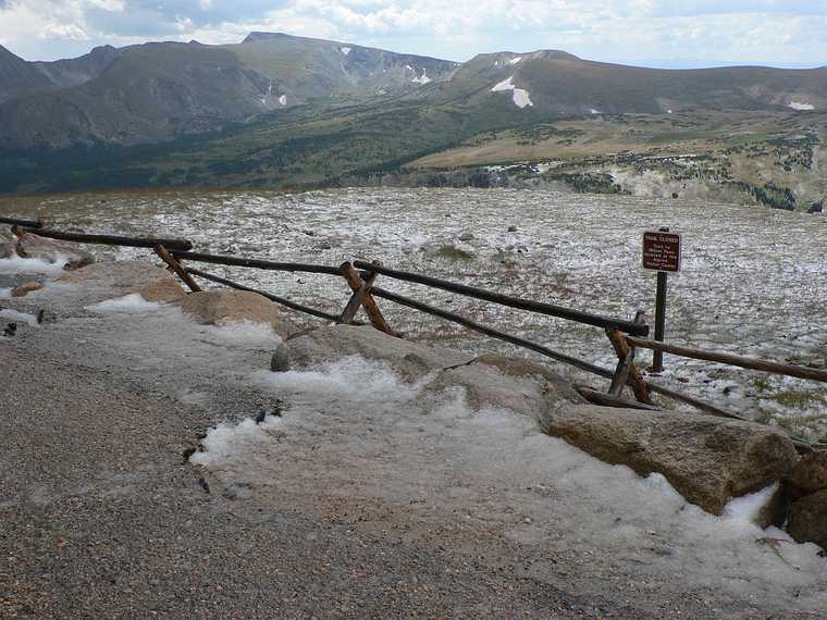 August 21, 2006 - Gore Ridge Overlook, Rocky Mountain National Park, Colorado.<br />After the thunderstorm and hail.
