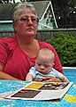 Sept. 4, 2006 - Lawrence, Massachusetts.<br />Norma and Matthew reading the magazine?