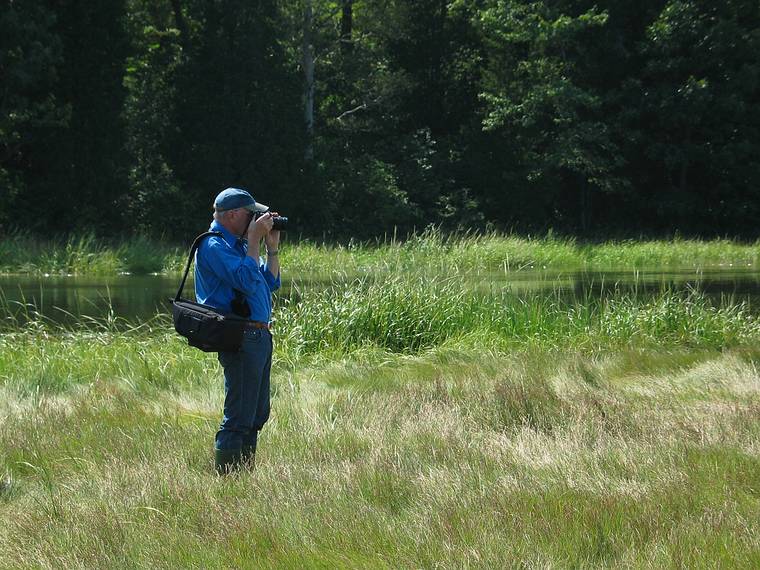 Sept 7, 2006 - Old Town Hill (Trustees of Reservations), Newbury, Massachusetts.<br />Little River section of the park.<br />John at work (or is it play?).