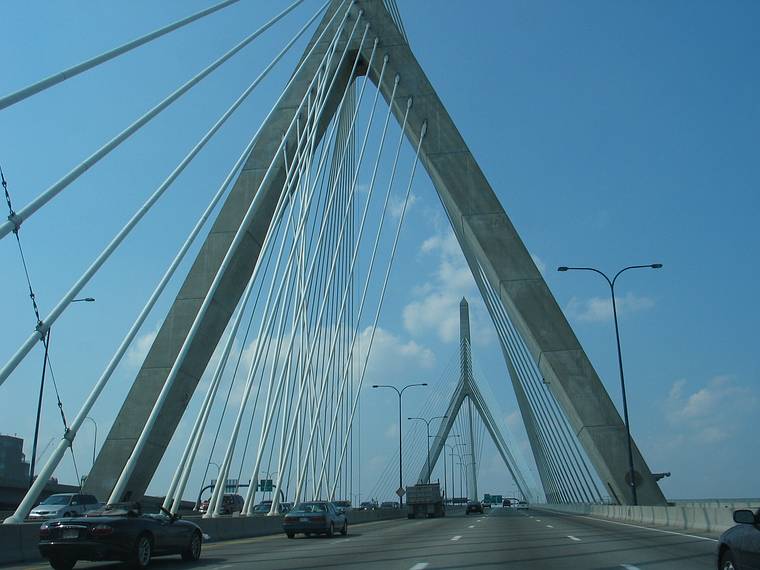 Sept. 9, 2006 - Boston, Massachusetts.<br />Leonard P. Zakim Bunker Hill bridge.