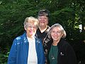 Sept. 11, 2006 - Merrimac, Massachusetts.<br />Joanne Landers Henry, Leslie Hoelle, and Joyce.<br />Joanne authored and Joyce illustrated "Log Cabin in the Woods".