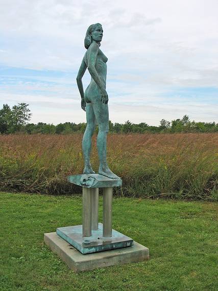 Sept. 18, 2006 - Meadowbrook Park, Urbana, Illinois.<br />Peter Fagan, "Marker", 1998, cast and fabricated bronze.