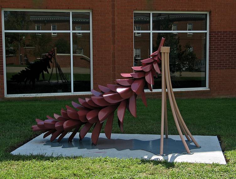 Sept. 21, 2006 - Longwood University, Farmville, Virginia.<br />Painting of Joyce's "Strobus".<br />Freshly painted.